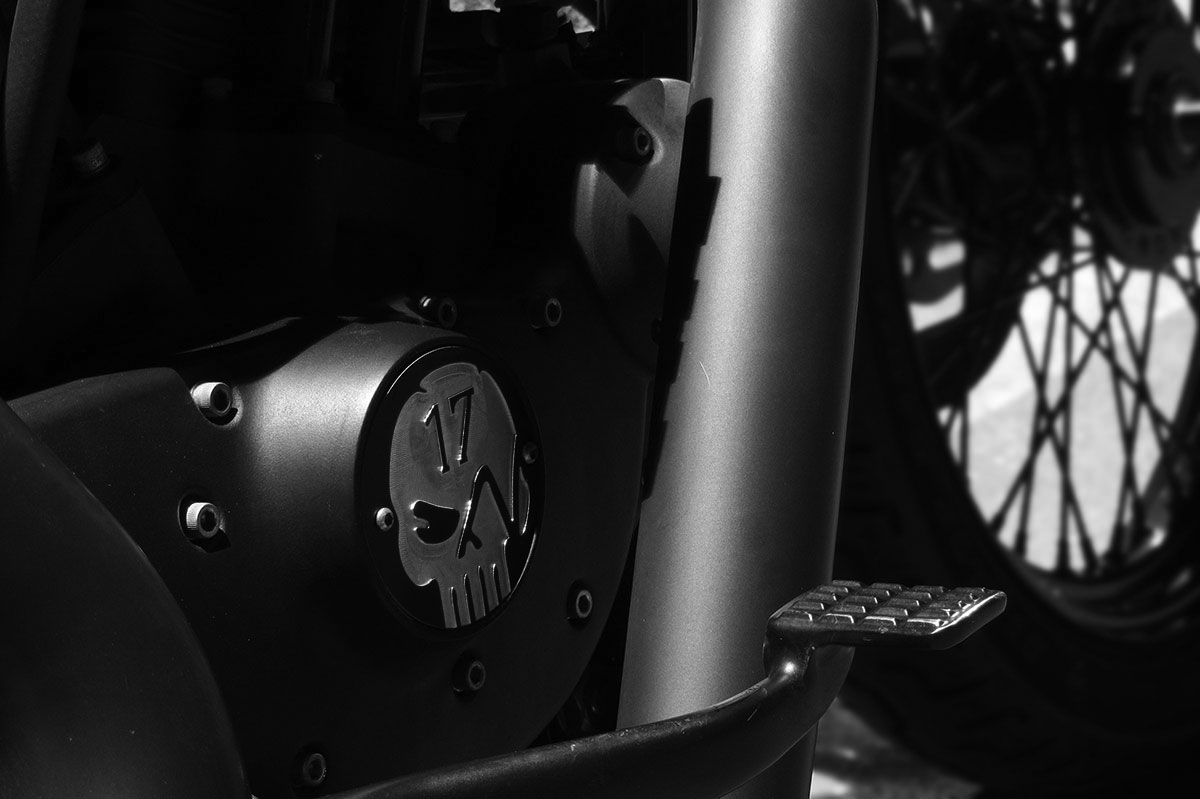 Cover ispezione Last Breyt skull Harley-Davidson Sportster