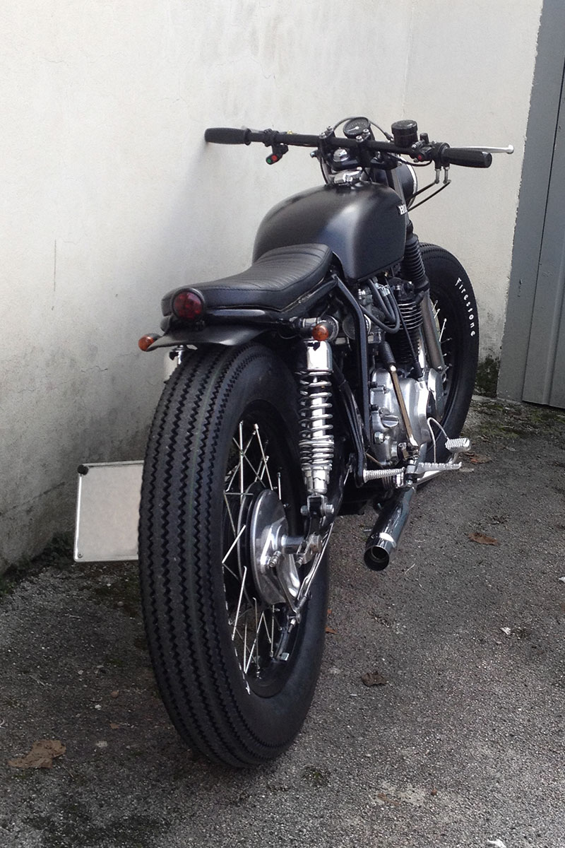 CB400 black brat style