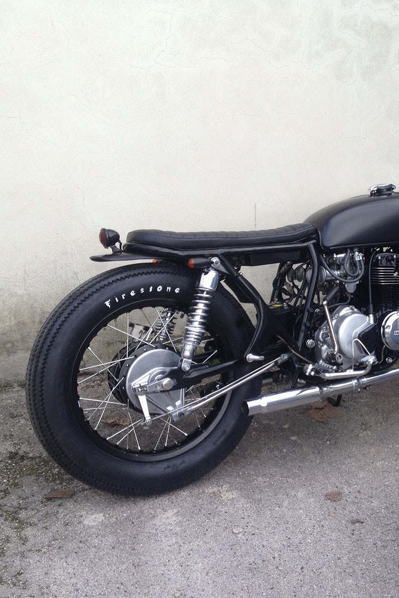 CB400 black brat style