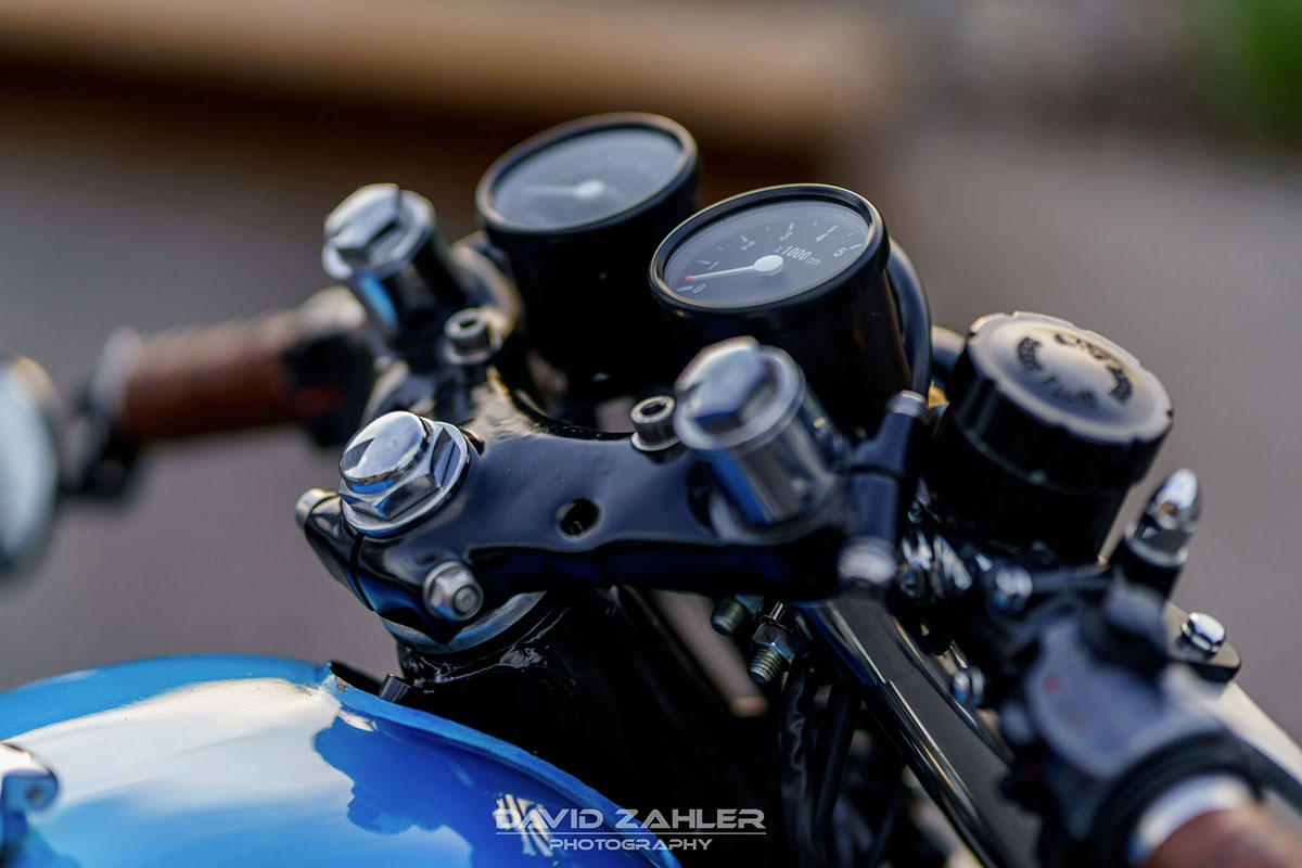 Tachimetro contagiri bratstyle café racer