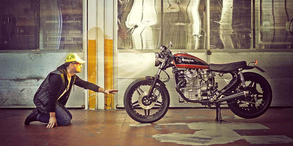 Honda CX500 brat café racer garage project