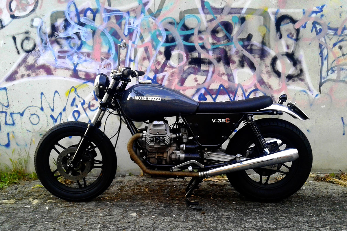 scarichi Moto Guzzi brat style