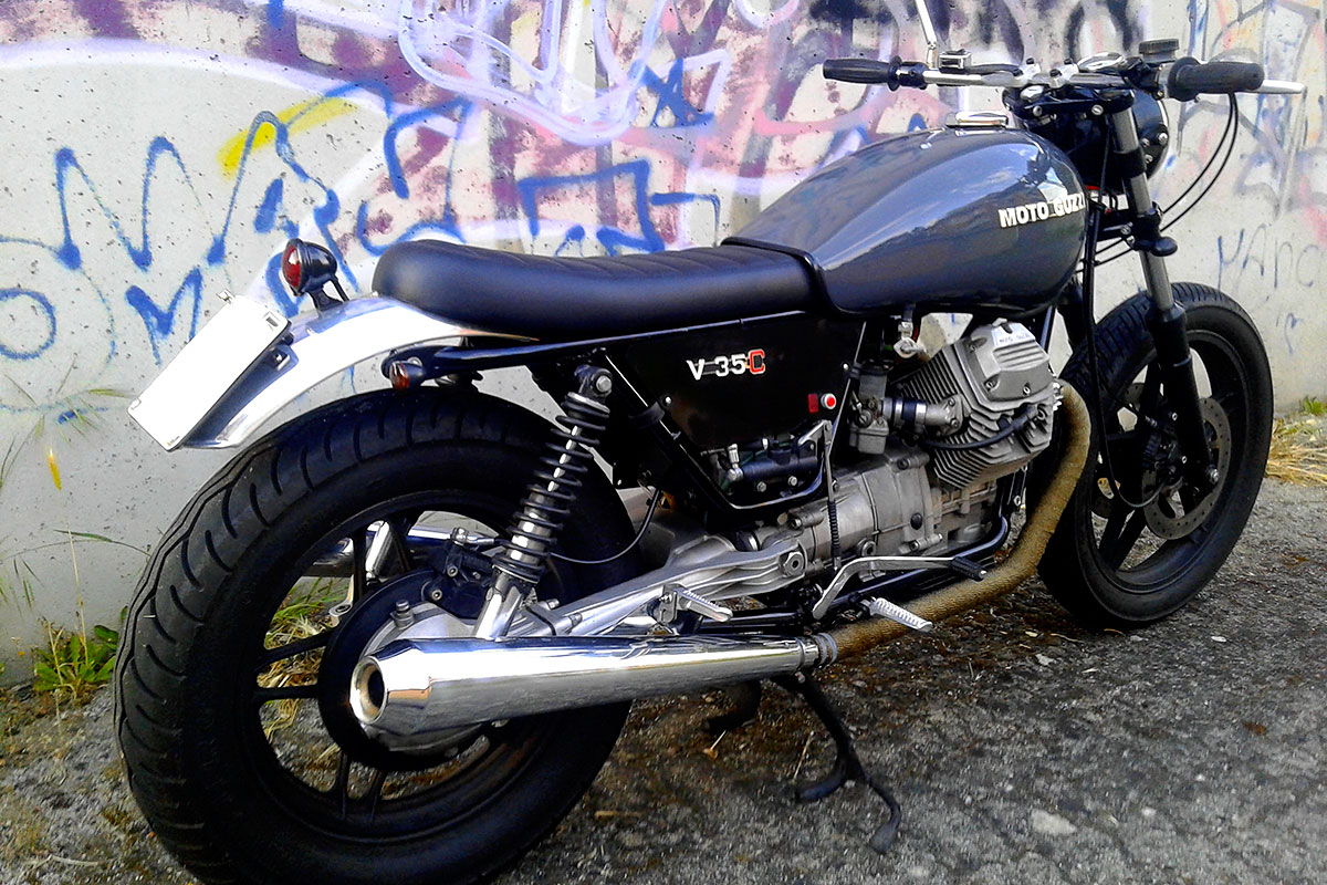 parafango posteriore rialzato moto guzzi v35