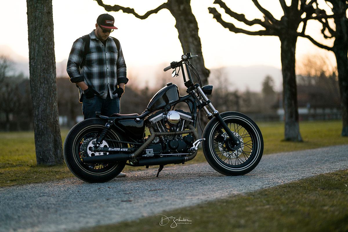 Harley XLH Sportster 883 bobber monoposto