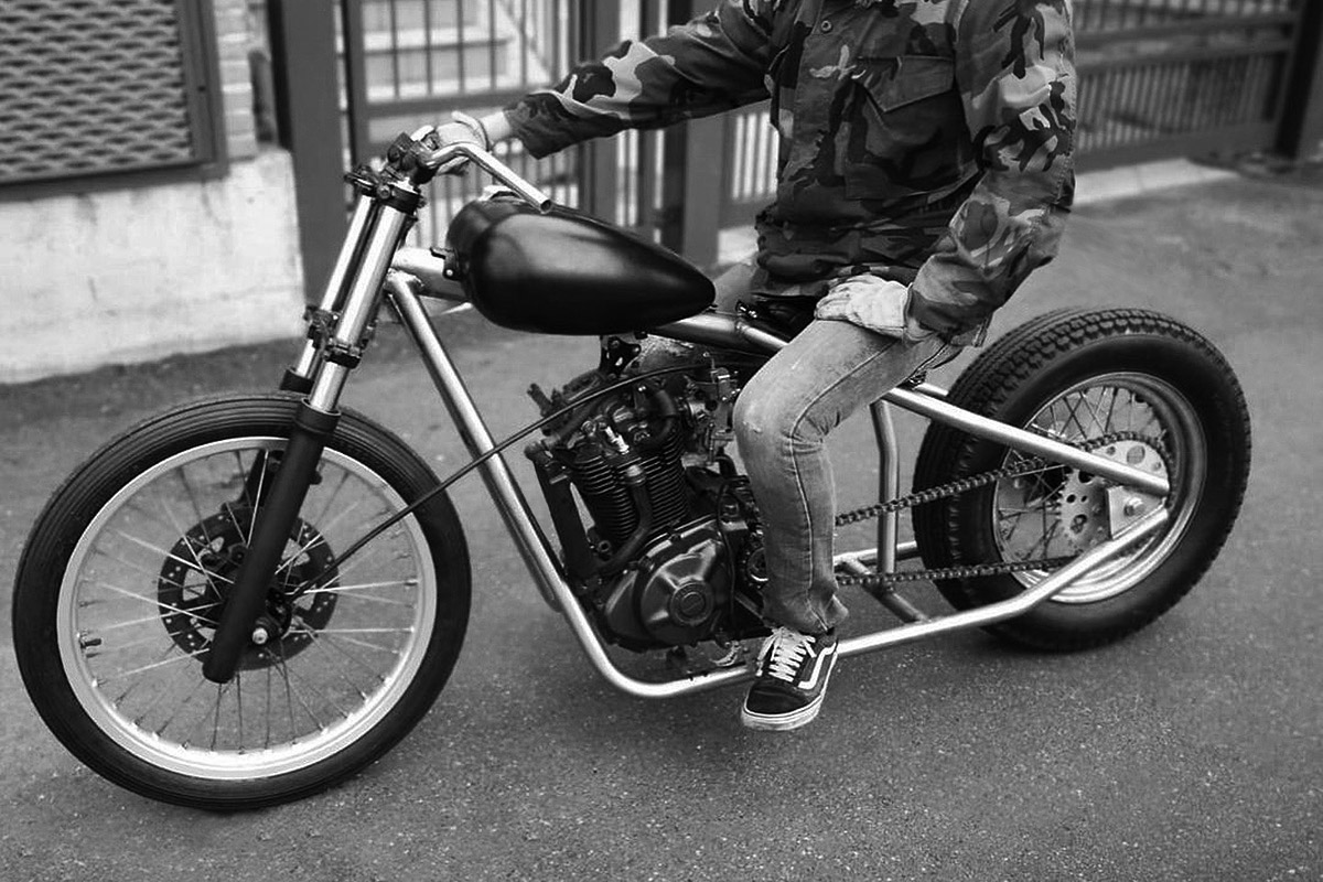 Telaio artigianale bobber-chopper