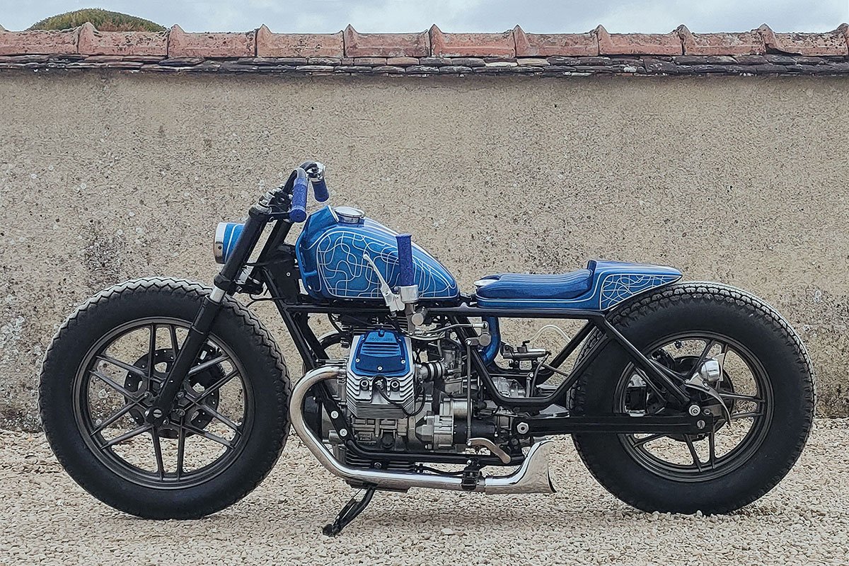 Moto Guzzi V65 brat bobber suicide shifter