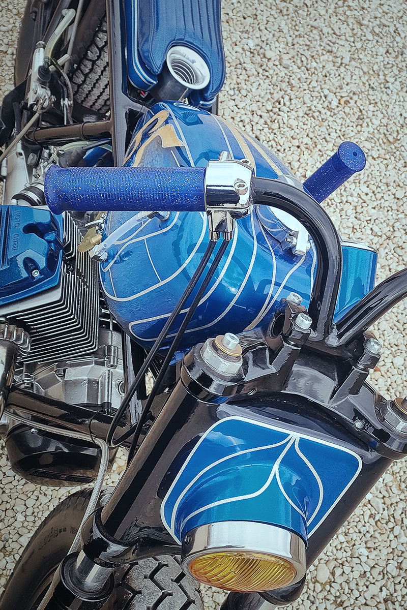 Manubrio fatto in casa con manopola del gas doppia leva Manubrio fatto in casa con manopola del gas doppia leva